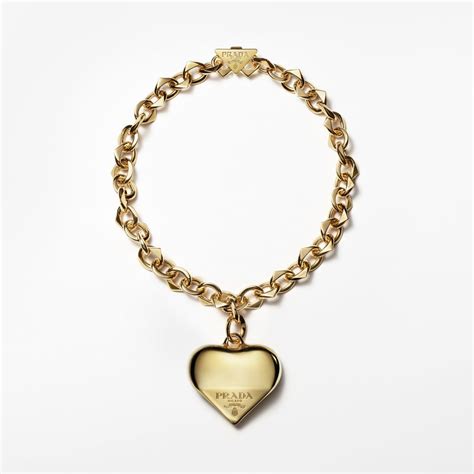 prada heart chain necklace|heart charm necklace magenta Prada.